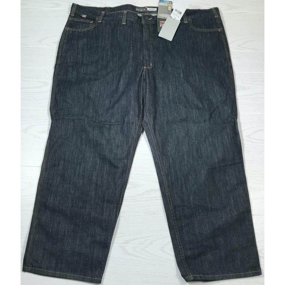 Carhartt Flame Resistant Denim Jeans Men 50x30 Blue Cat 2 NFPA 2112 Work New